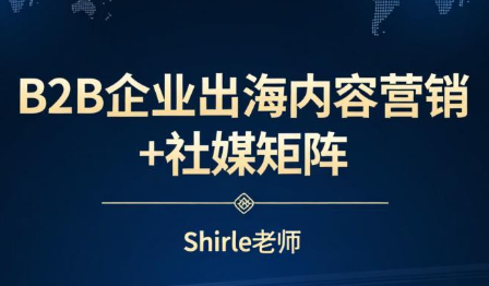 shirle老师·B2B企业出海内容营销+社媒矩阵-趣咪跨境